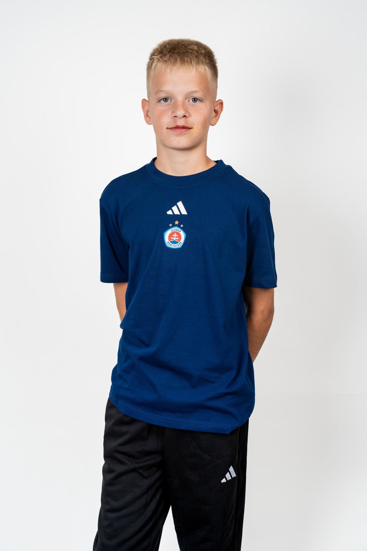 Adidas Kinder-T-Shirt dunkelblau