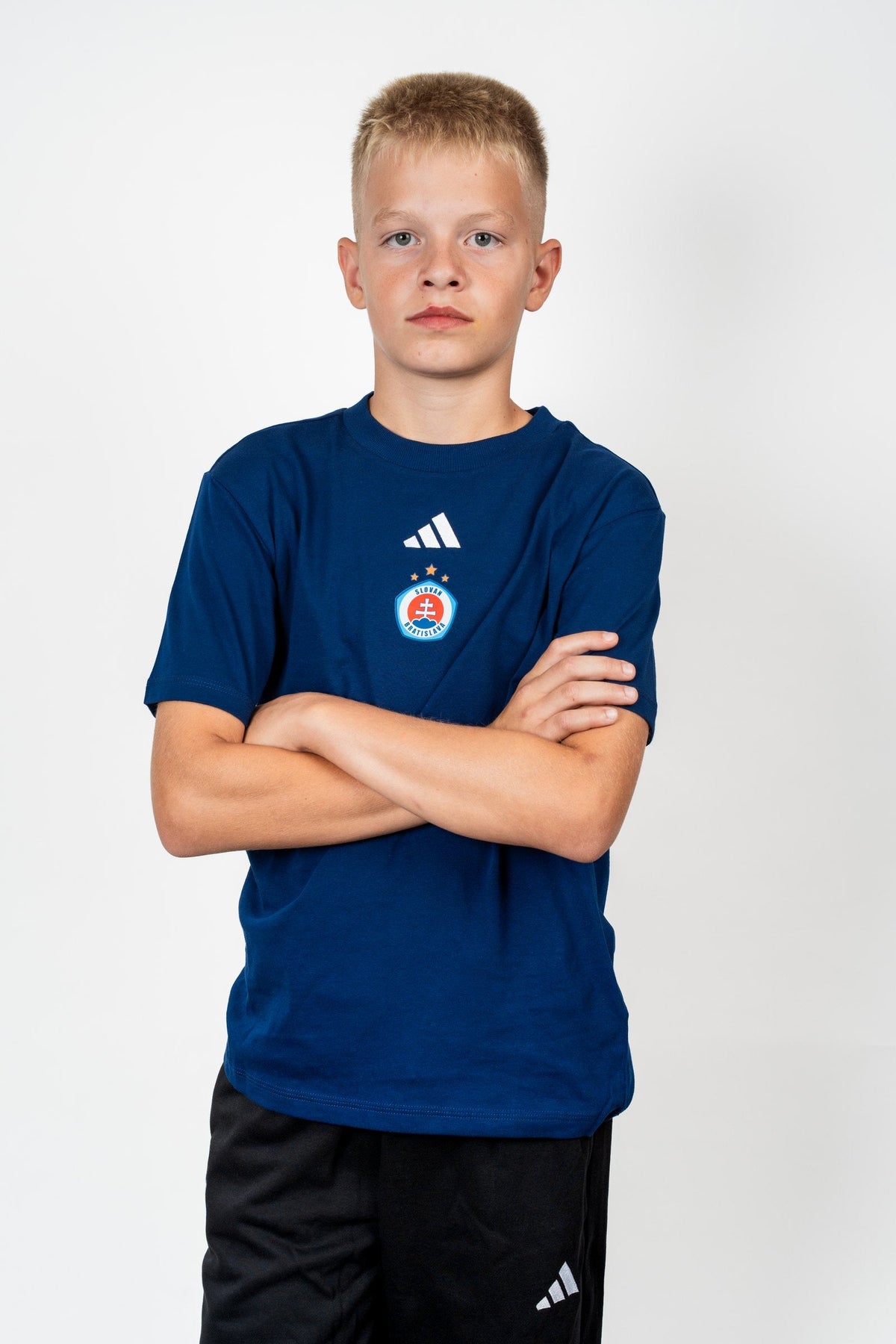 Adidas Kinder-T-Shirt dunkelblau