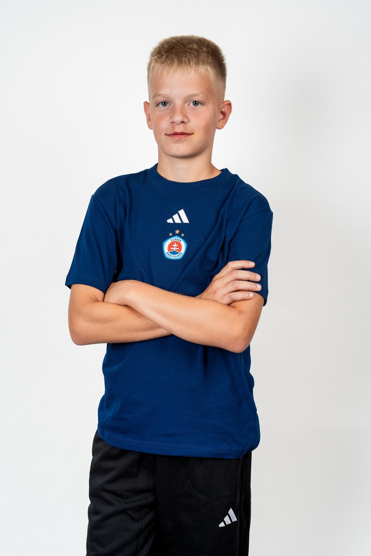 Adidas Kinder-T-Shirt dunkelblau