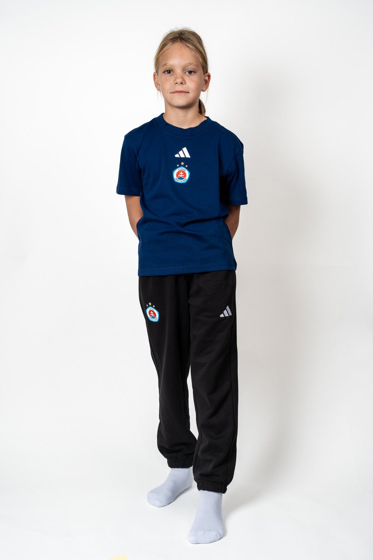 Adidas Kinder-T-Shirt dunkelblau