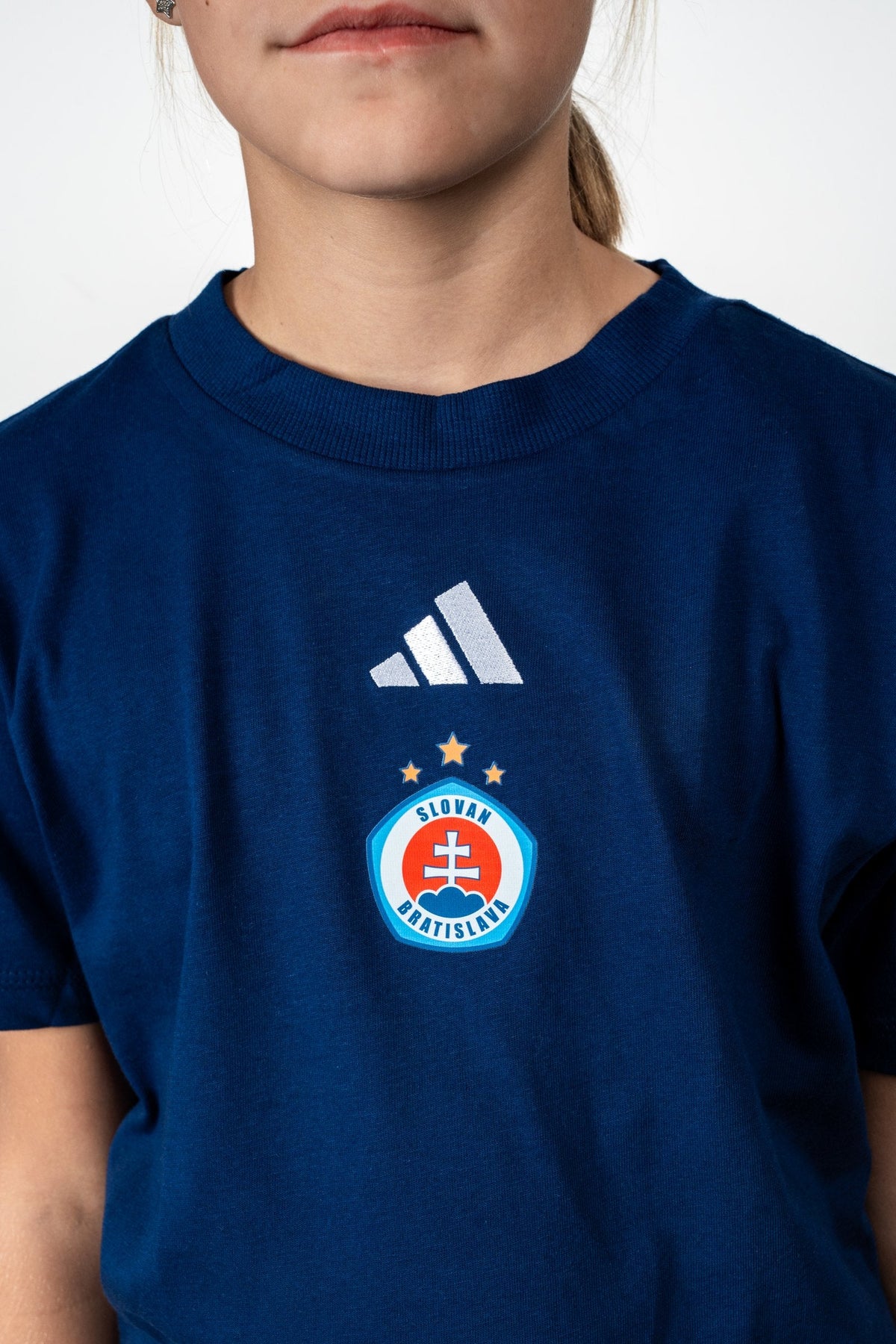 Adidas Kinder-T-Shirt dunkelblau
