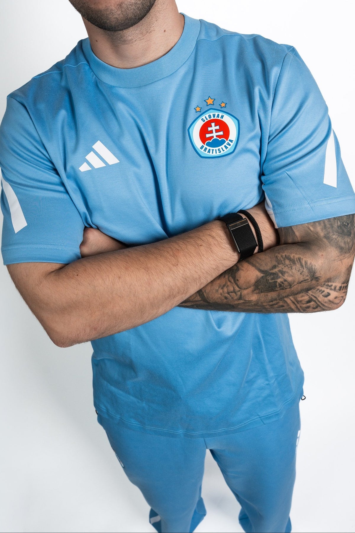 Adidas men's Z.N.E. light blue t-shirt