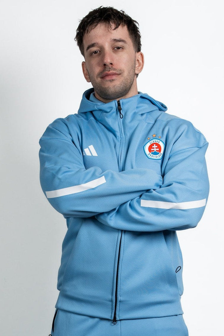 Adidas men's Z.N.E. light blue hoodie