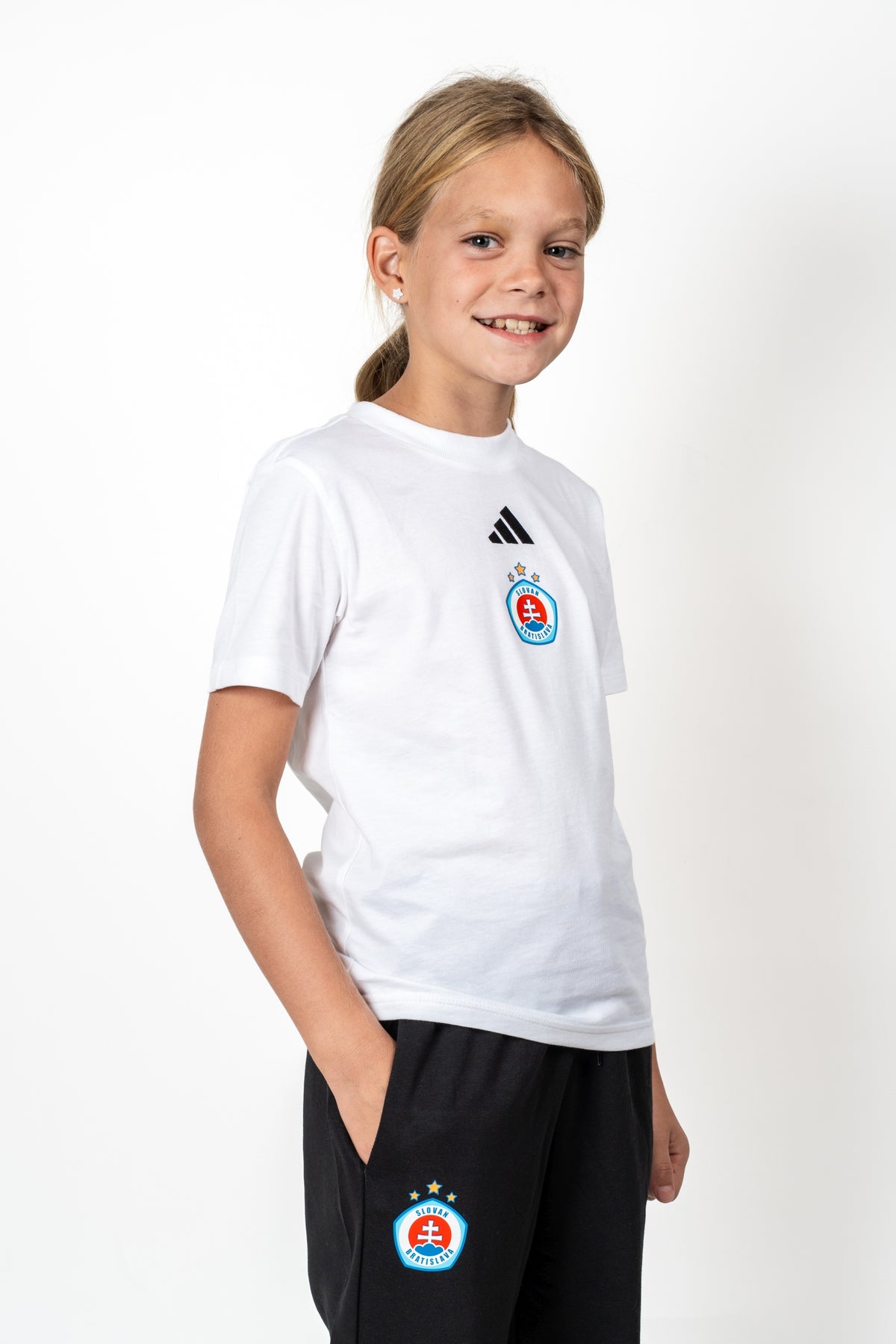 Adidas detské biele tričko