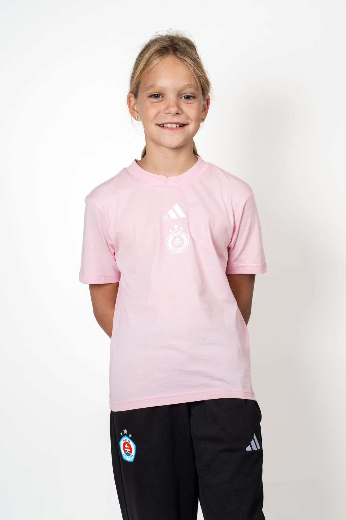 Adidas dievčenské ružové tričko
