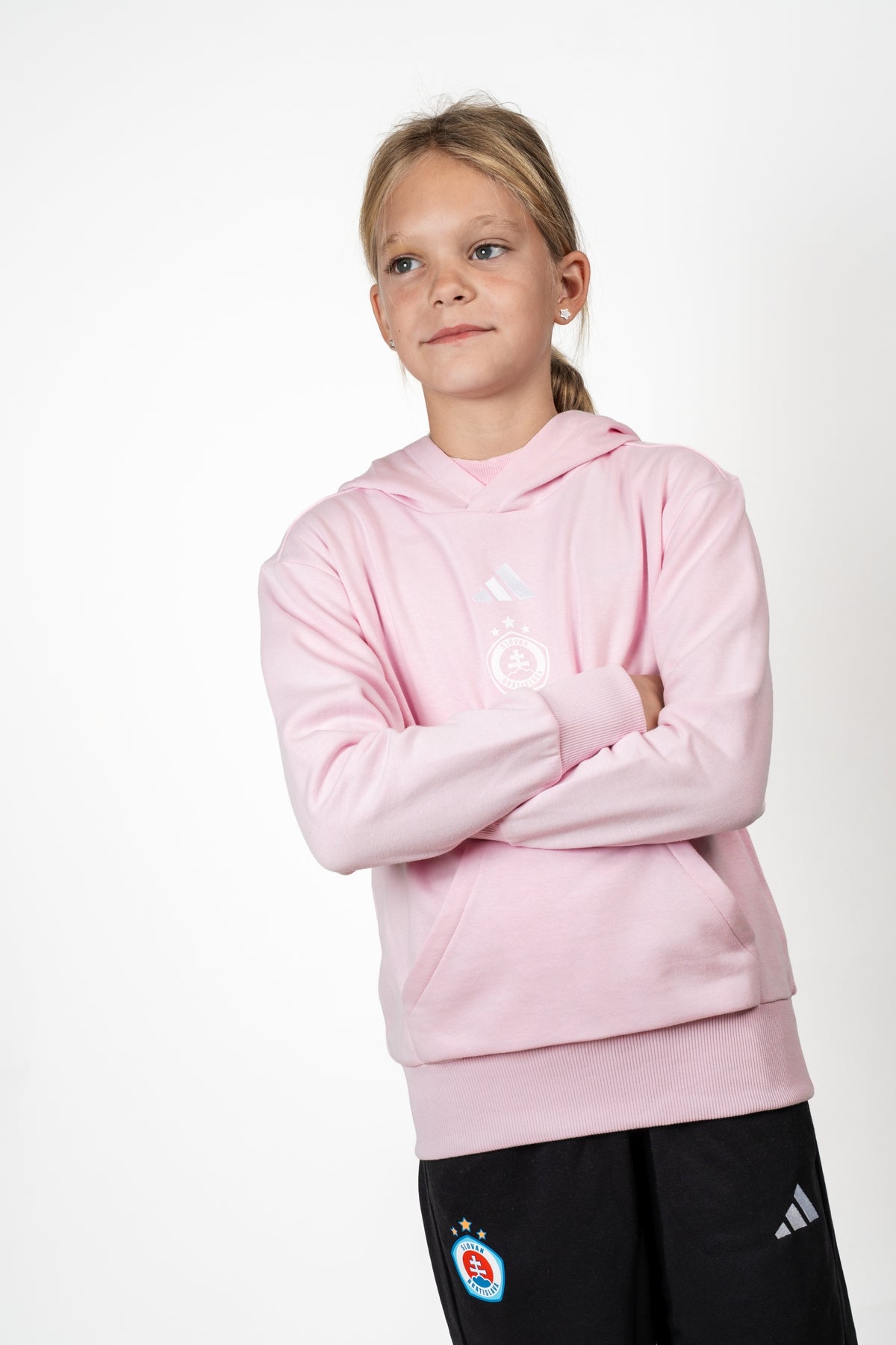 Adidas kids' pink hoodie