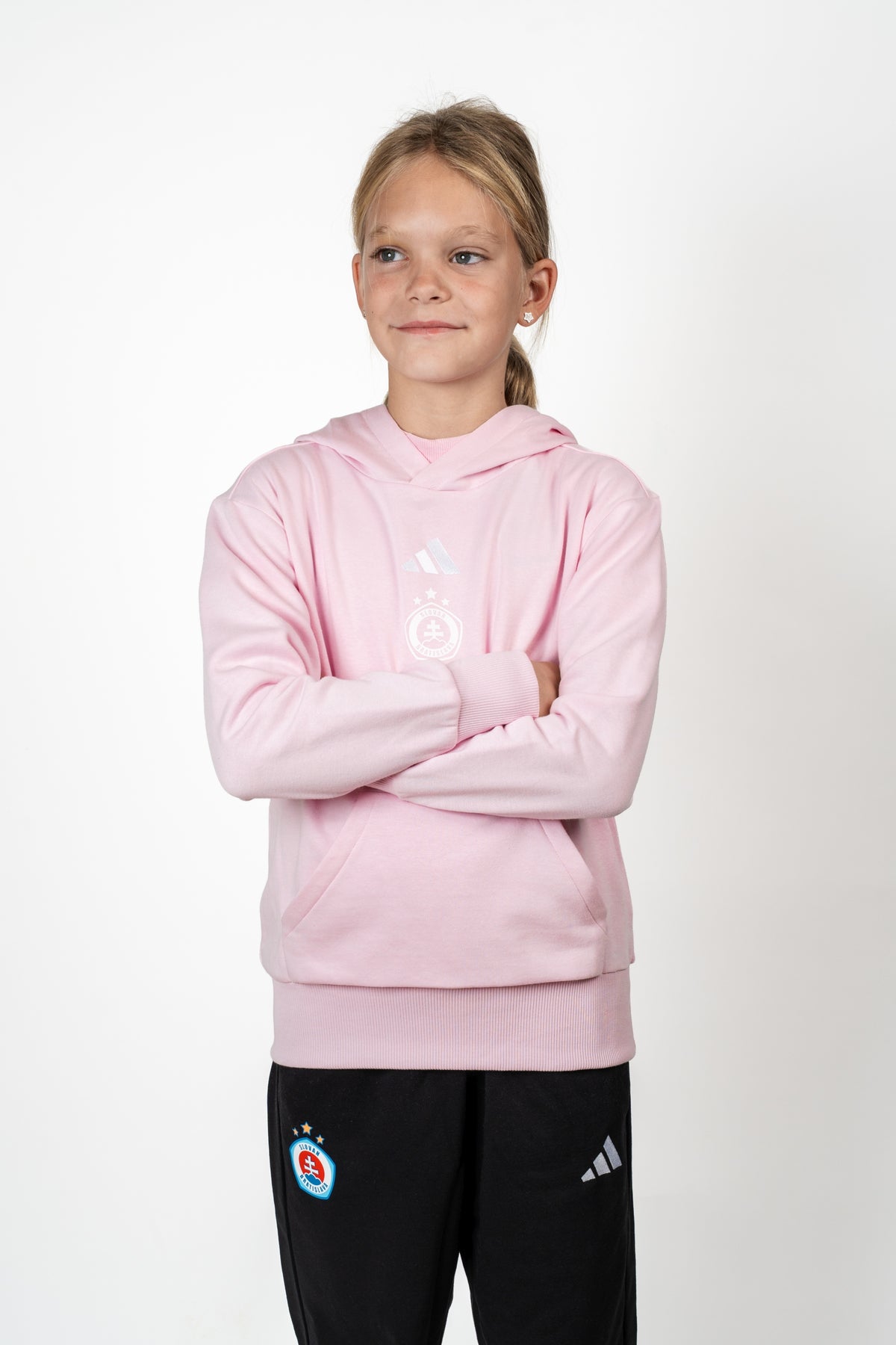 Adidas kids' pink hoodie