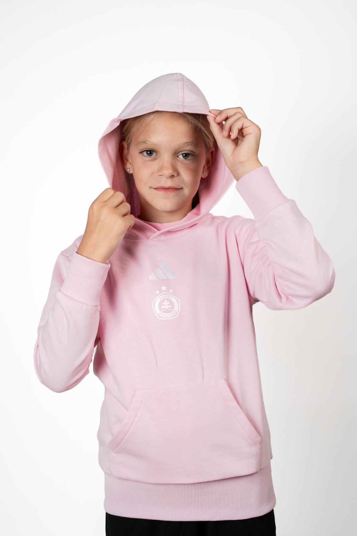 Adidas kids' pink hoodie