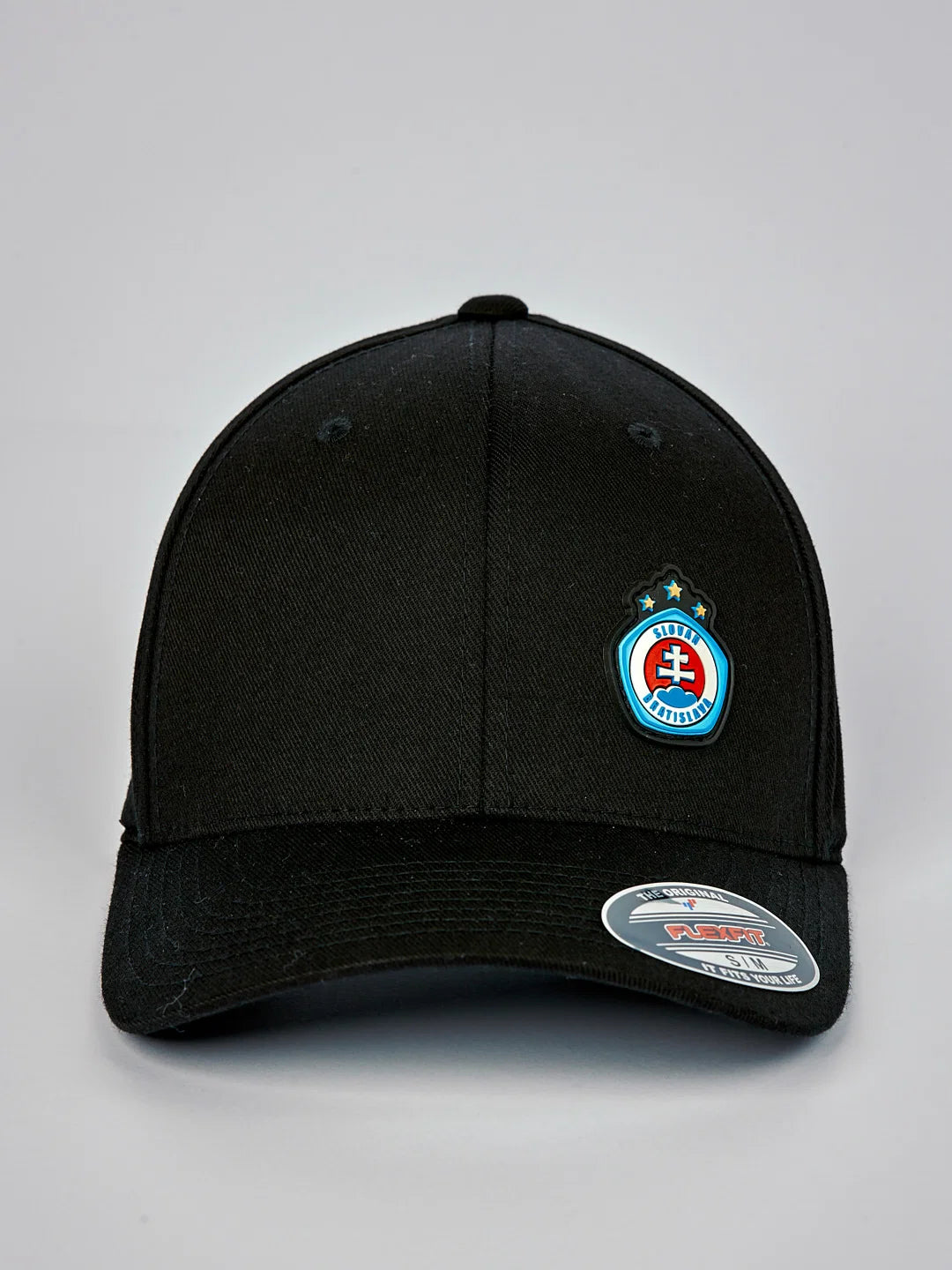 3D rubber patch baseball cap black