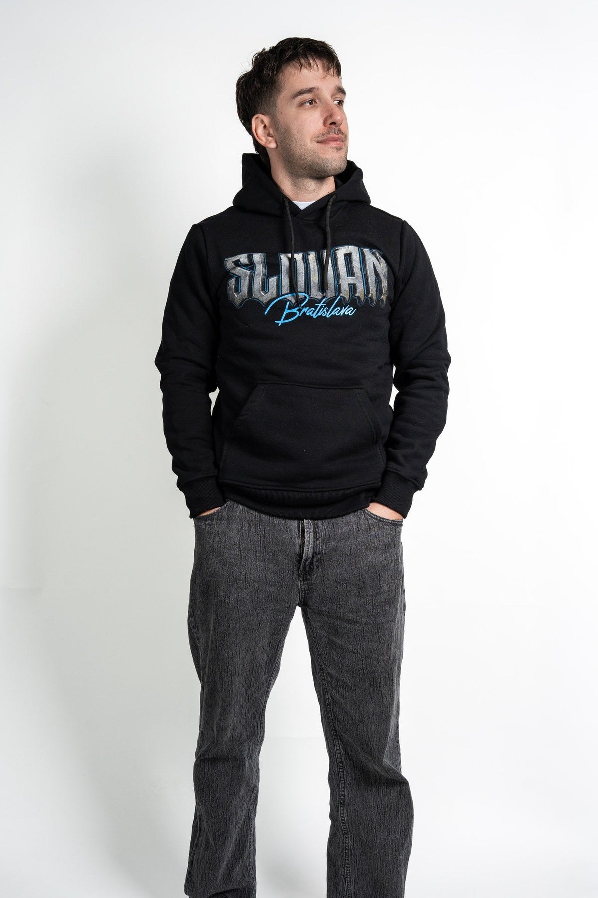 Slovan Style men's black fan hoodie