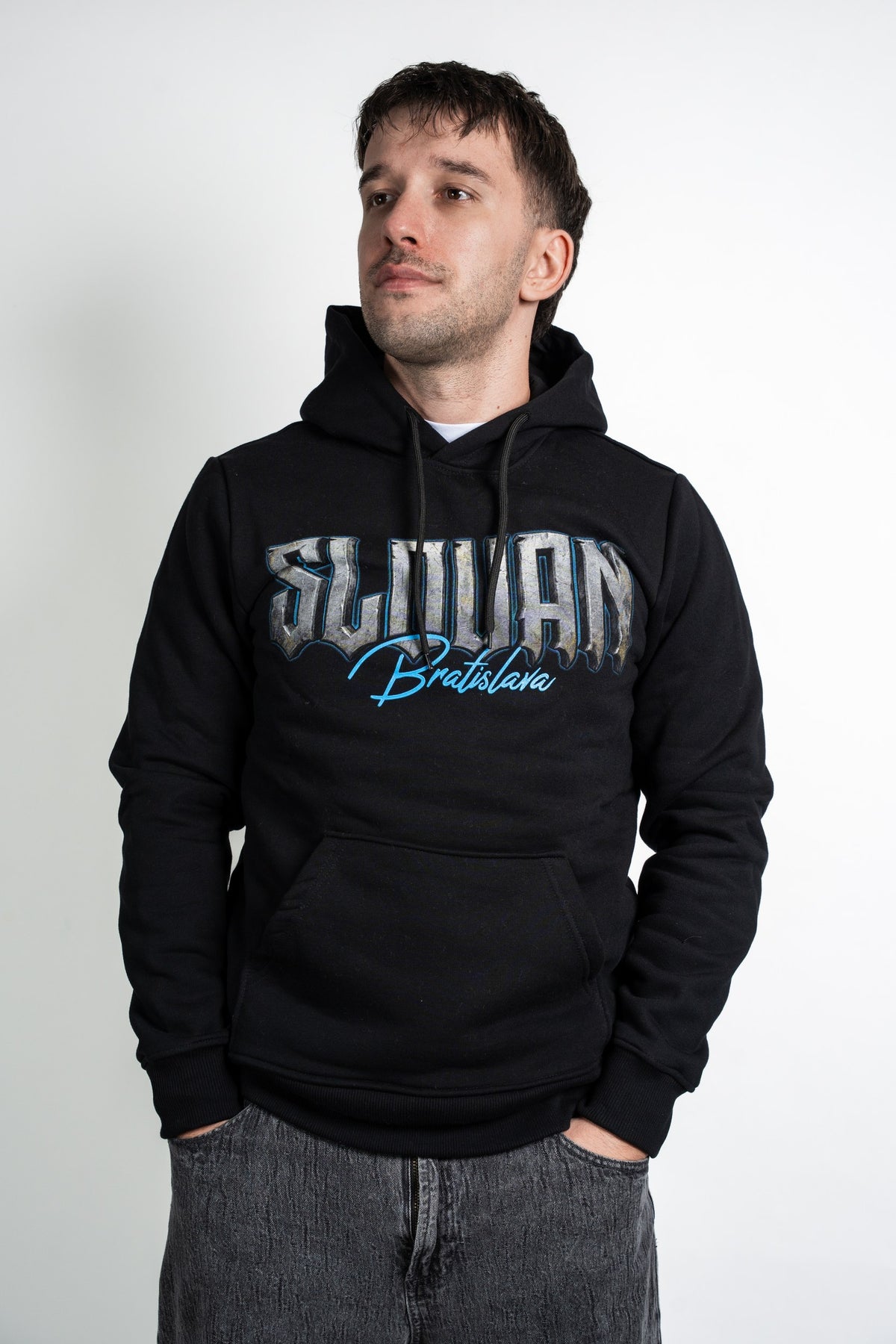 Slovan Style men's black fan hoodie