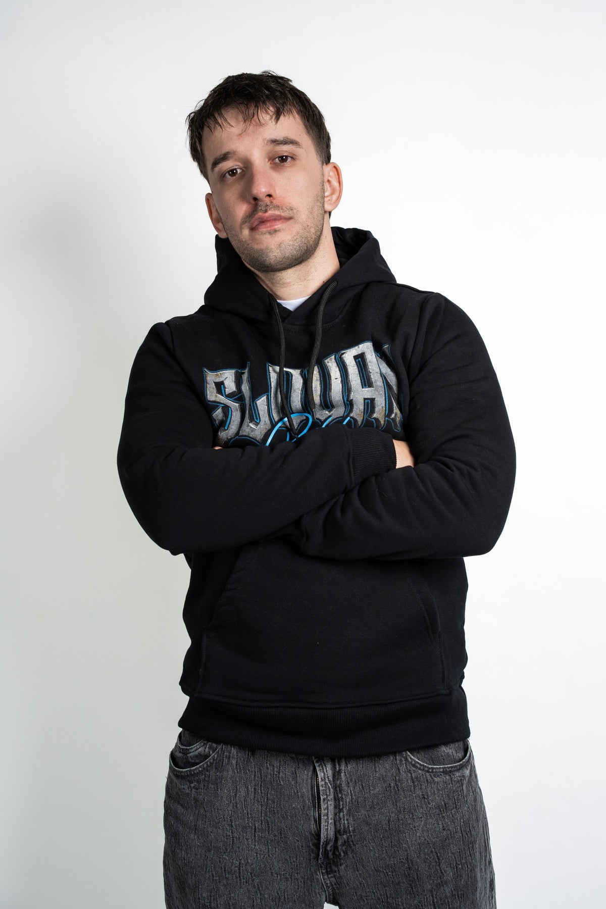 Slovan Style men's black fan hoodie