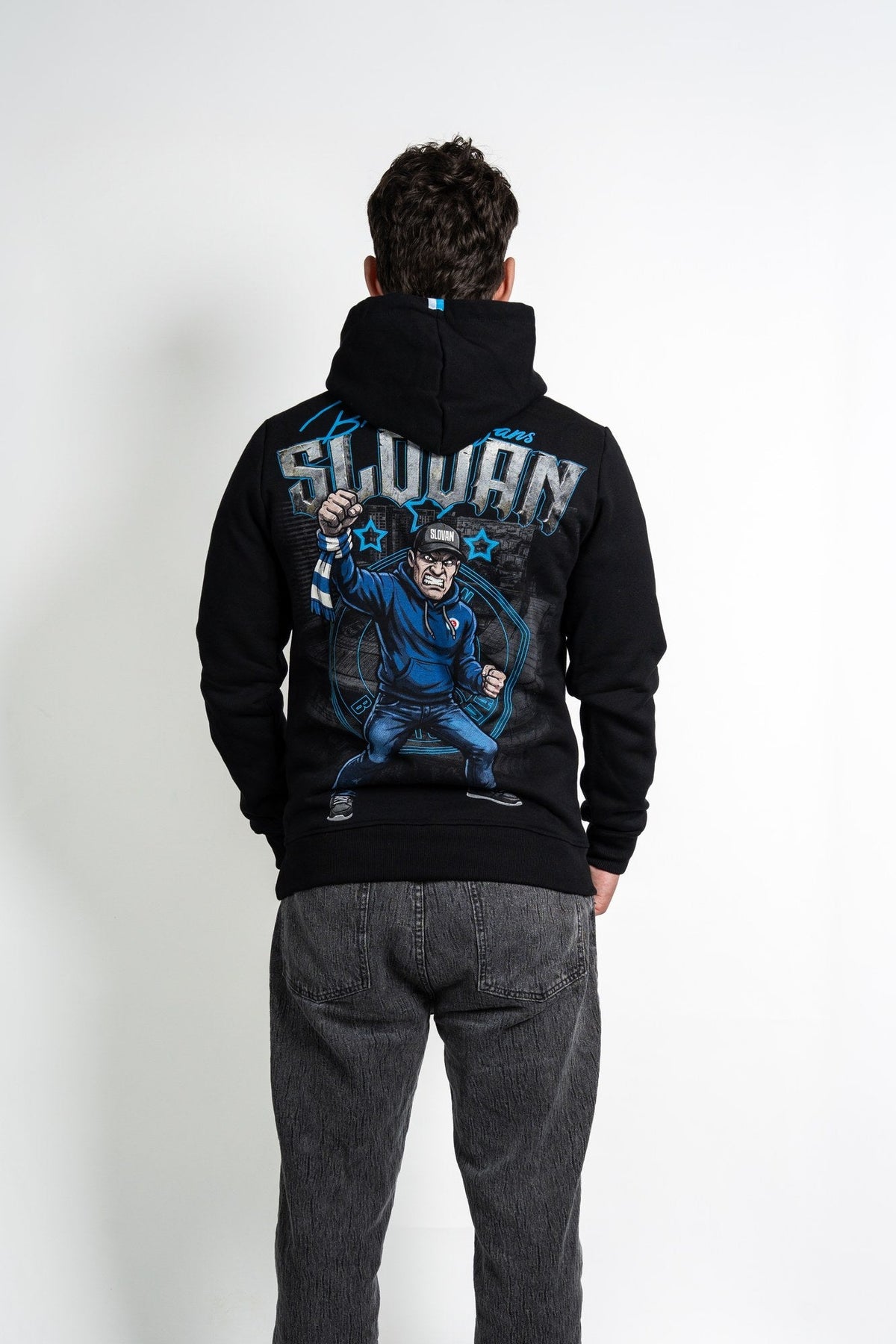 Slovan Style men's black fan hoodie