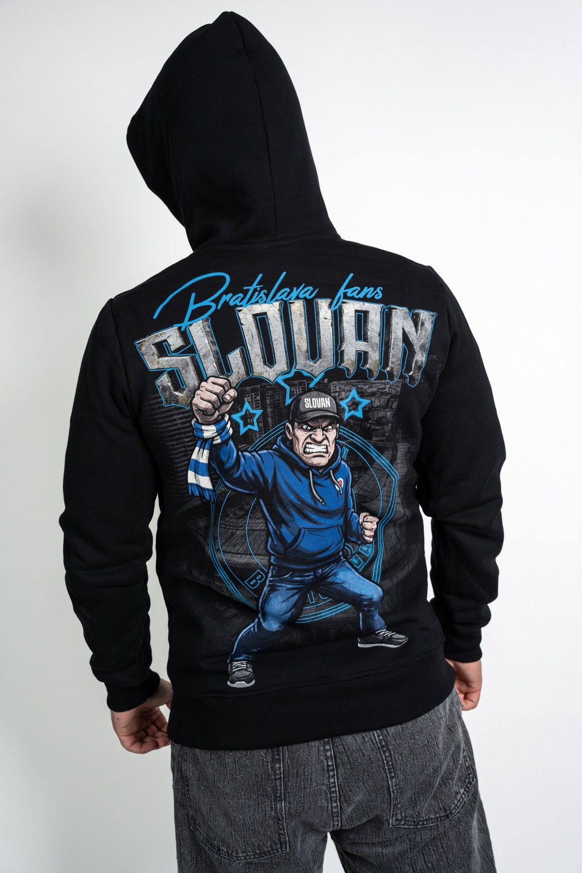 Slovan Style men's black fan hoodie