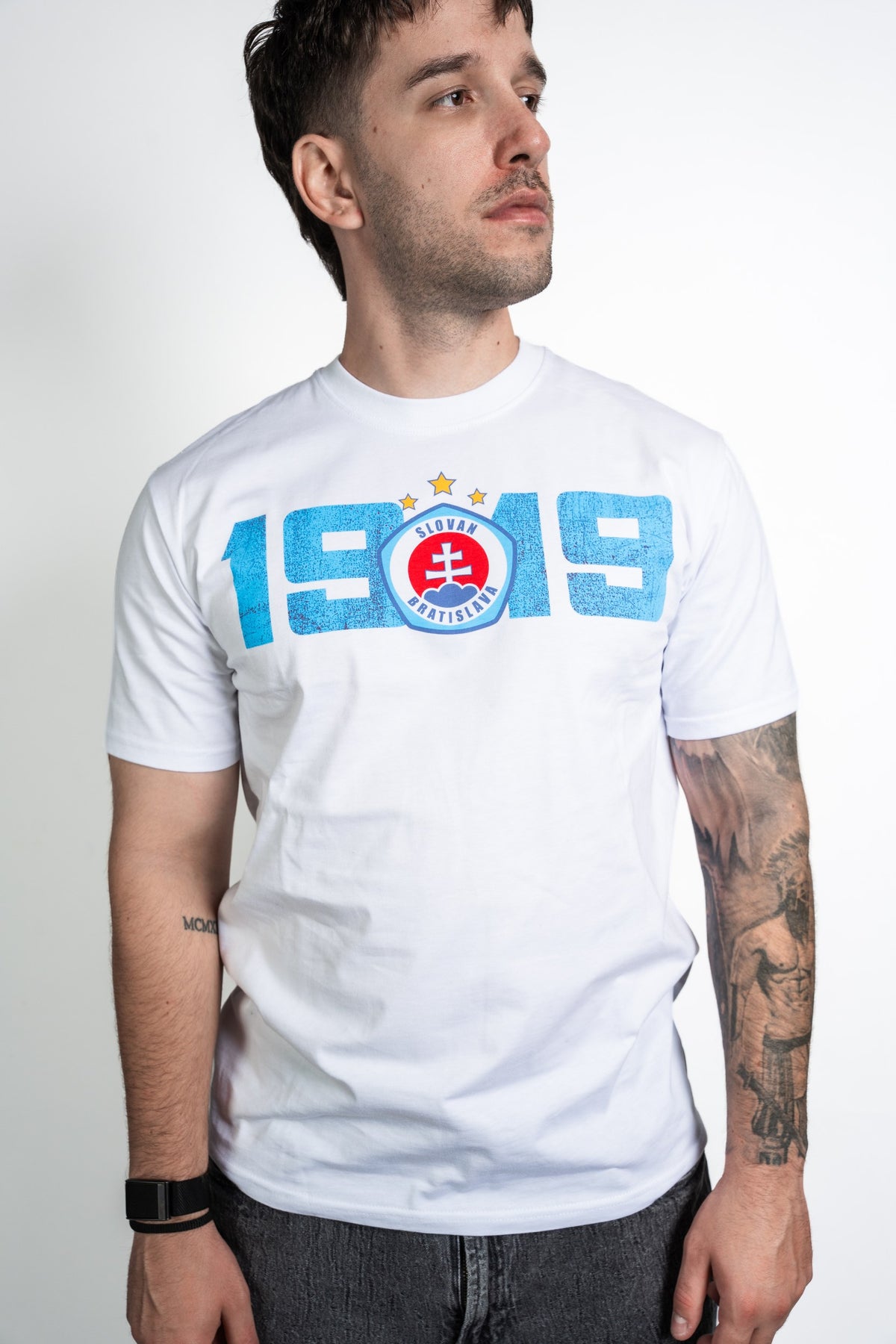 Slovan Style Herren-T-Shirt weiß My sme belasí