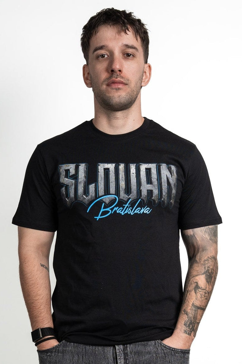 Slovan Style Herren-Fan-T-Shirt schwarz