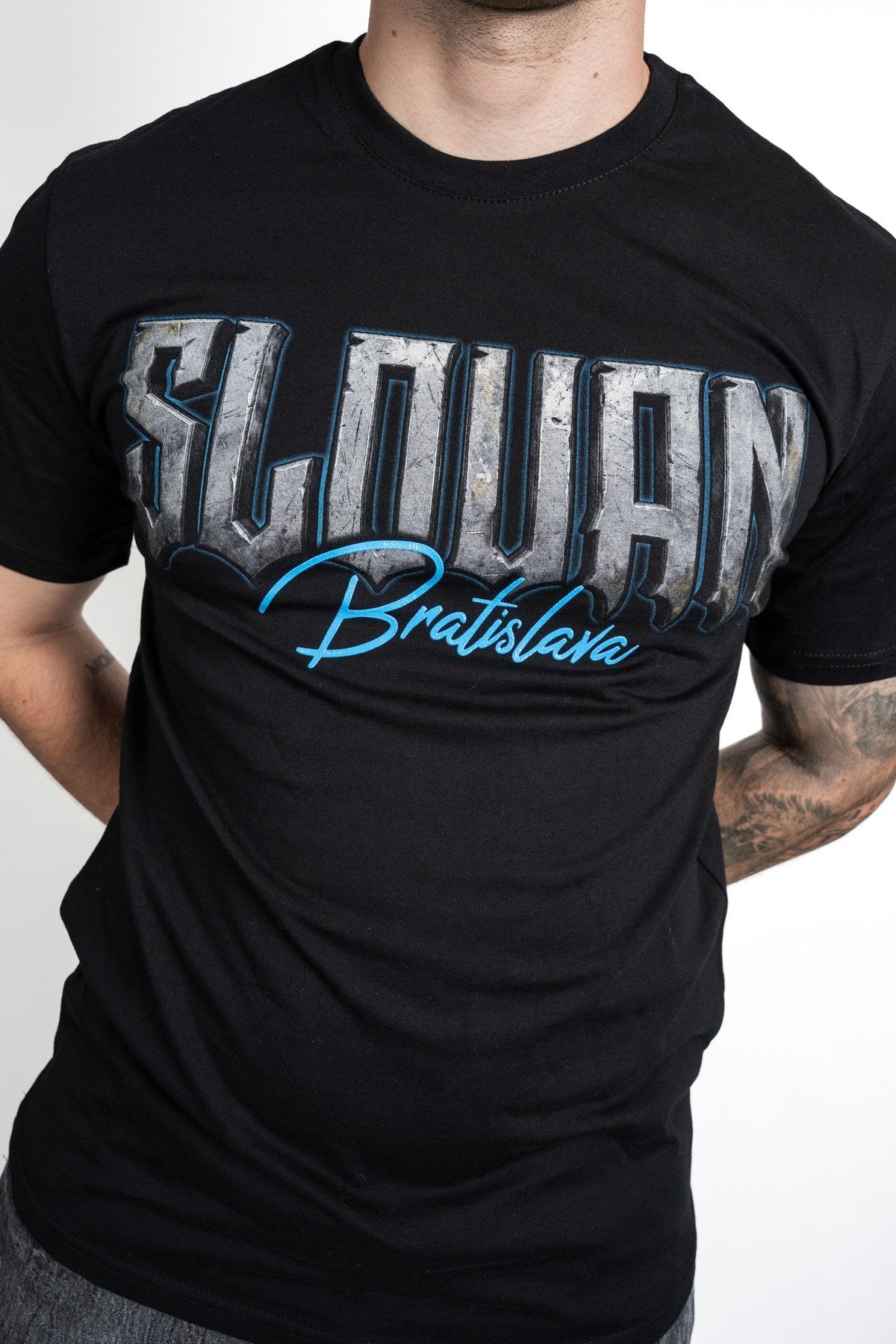 Slovan Style Herren-Fan-T-Shirt schwarz