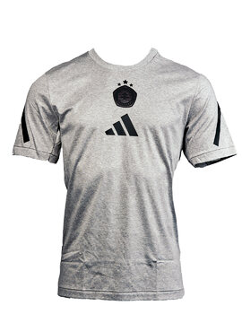 Adidas pánske šedé tričko s čiernym logom